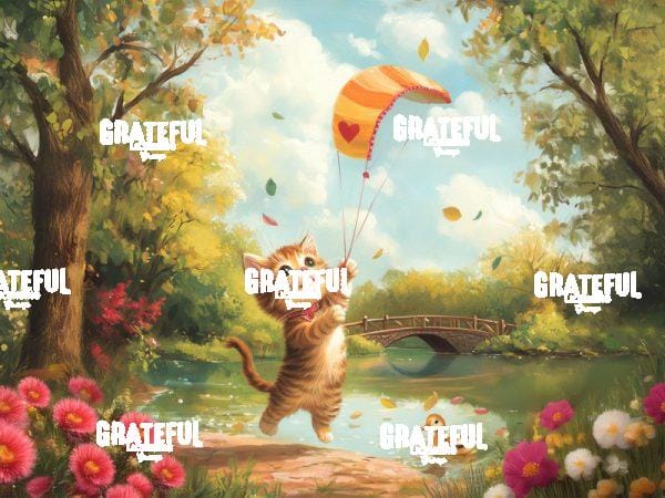 Kite Flying Kitten
