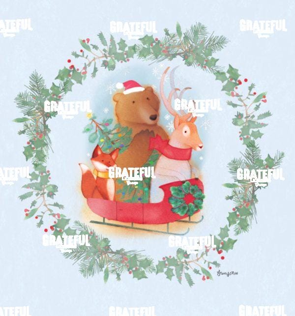 Christmas Animals in Sleigh