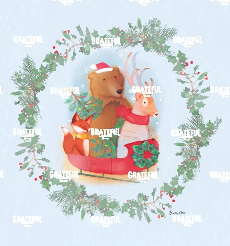 Christmas Animals in Sleigh