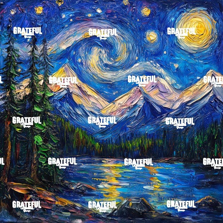 Mt Rainier National Park Van Gogh 1