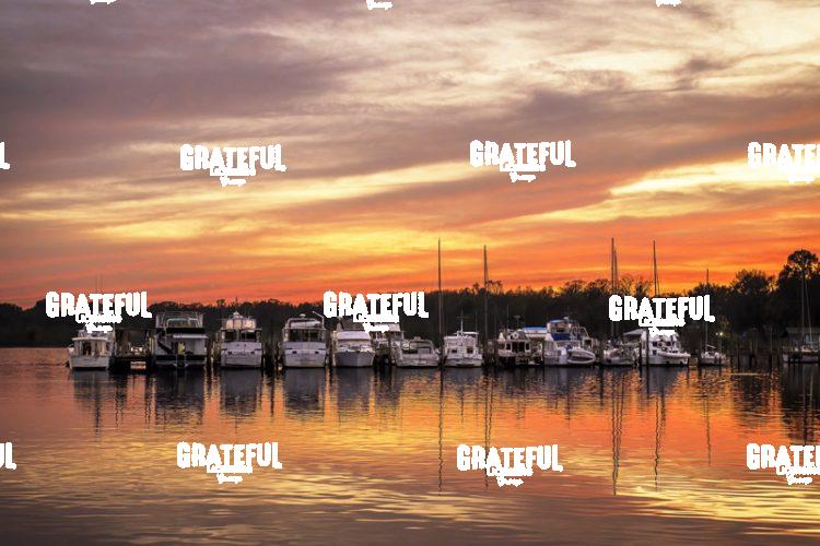 Sunset Over Boathouse Marina