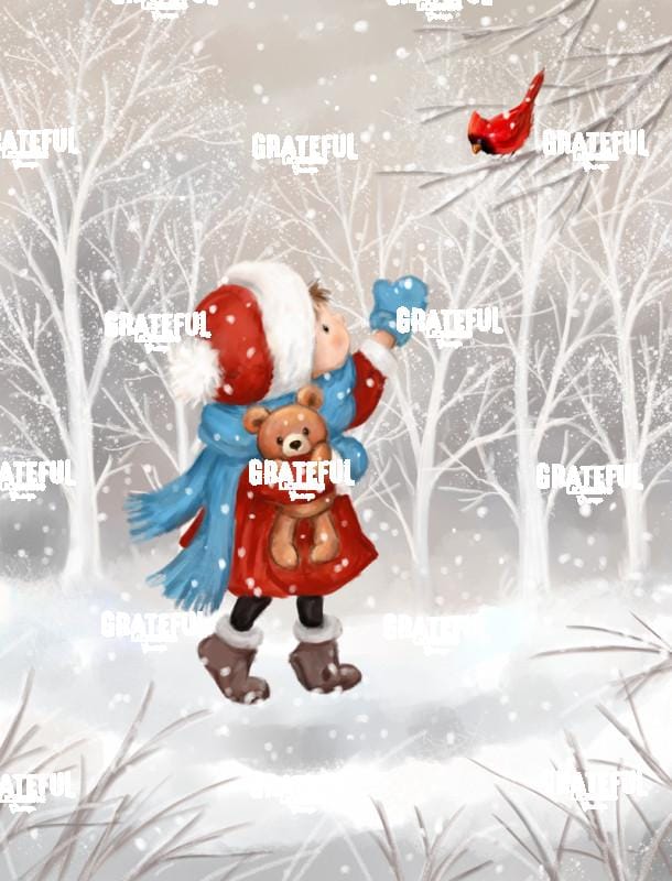 Little Girl in Snowy Wood