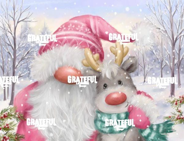 Pink Gnome and Reindeer