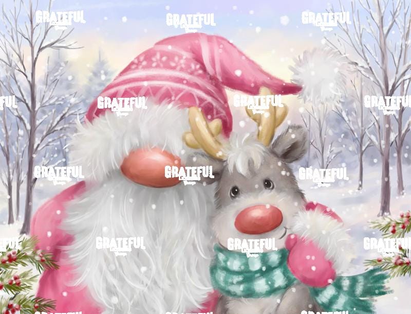Pink Gnome and Reindeer