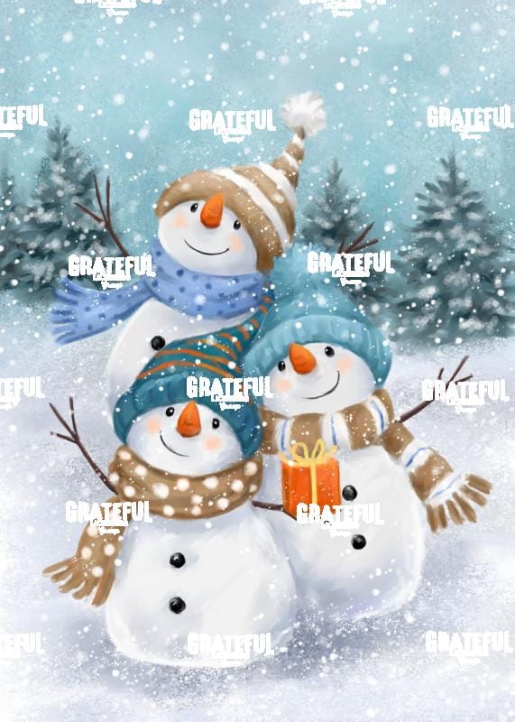 Three Winter Snowmen