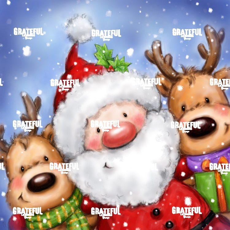 Santa & Two Reindeer