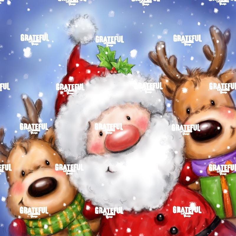 Santa & Two Reindeer