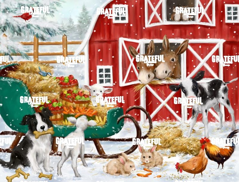 Winter Farm Scene