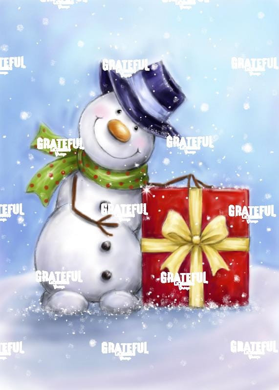 Snowman with Present