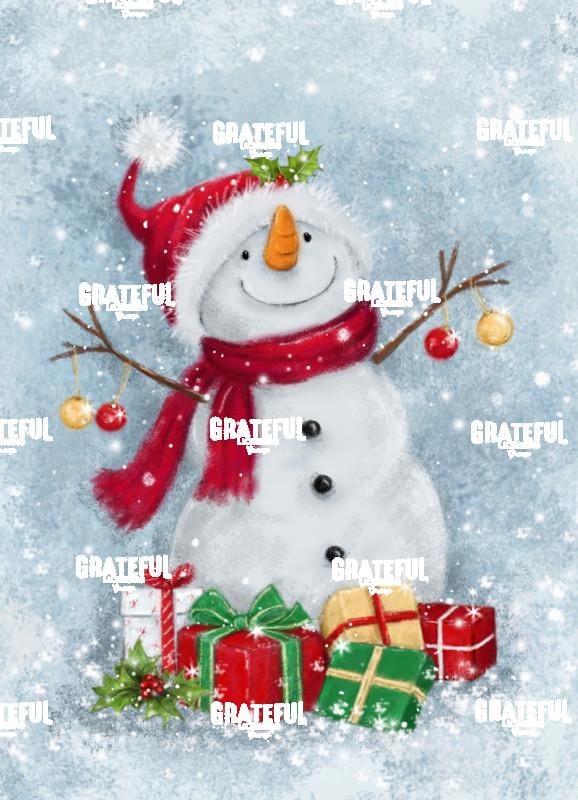 Snowman with presents