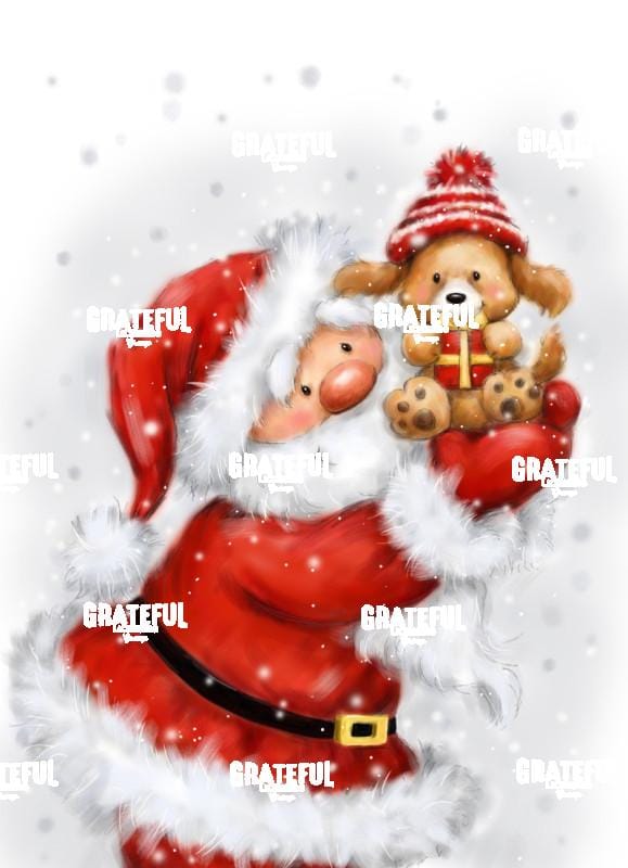 Santa with Puppy