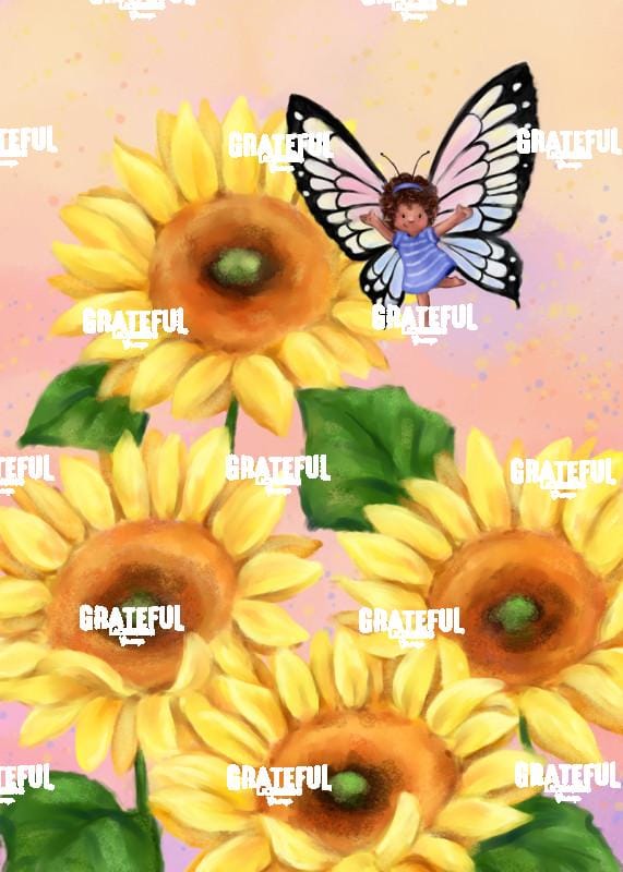 Fairy and Sunflowers