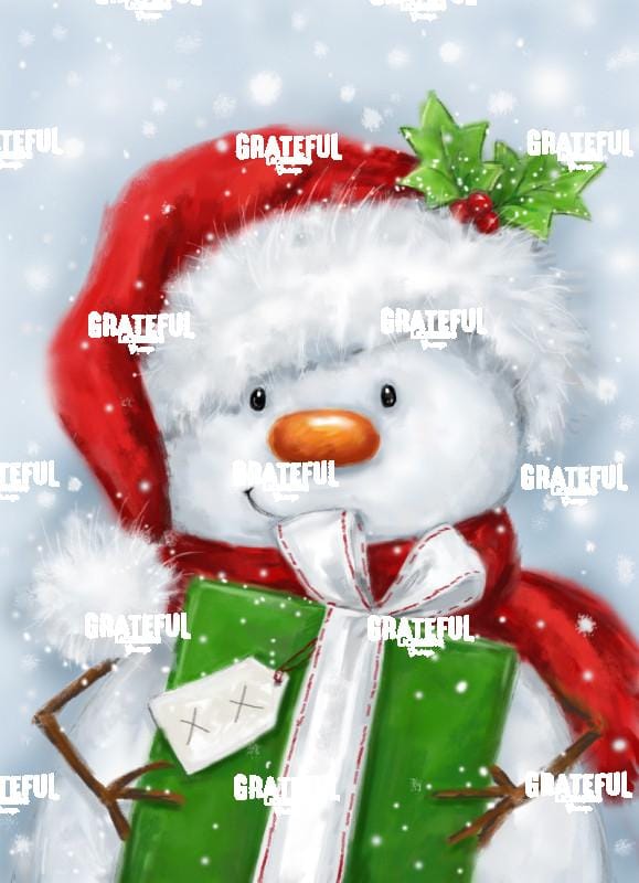 Snowman with Present