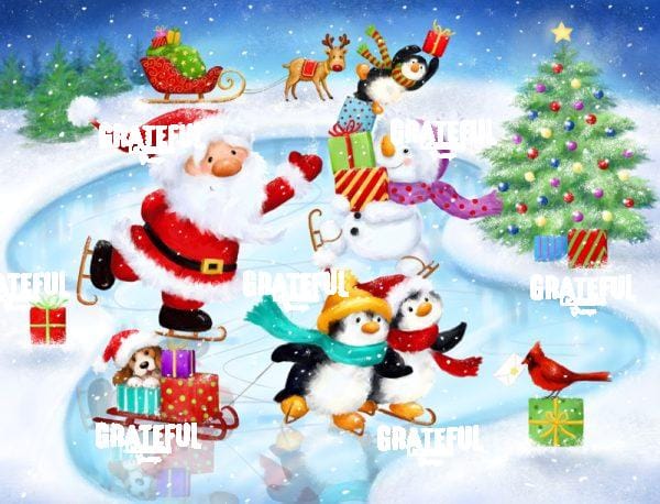 Santa & Friends Enjoy Skating
