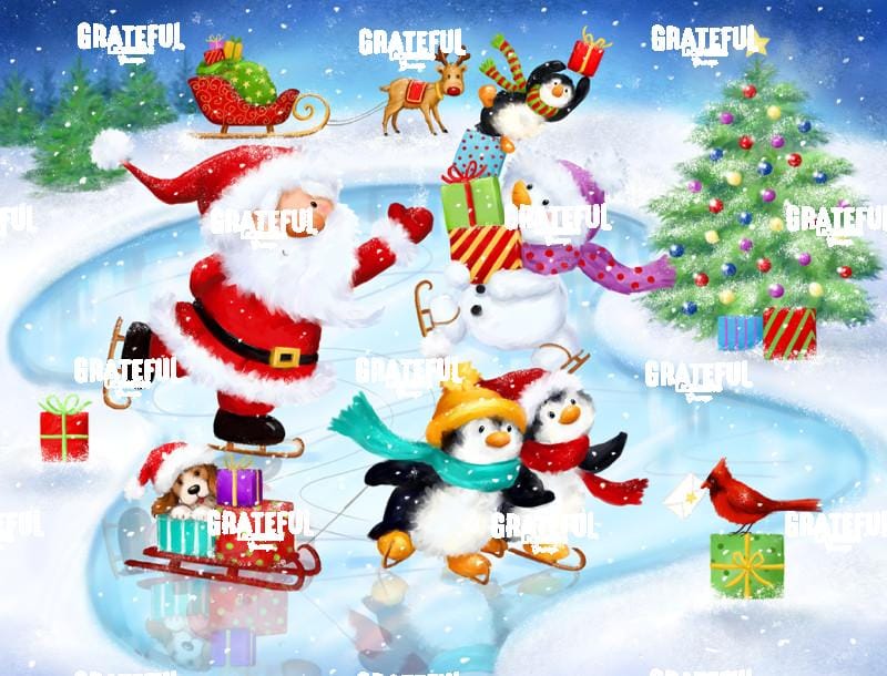 Santa & Friends Enjoy Skating