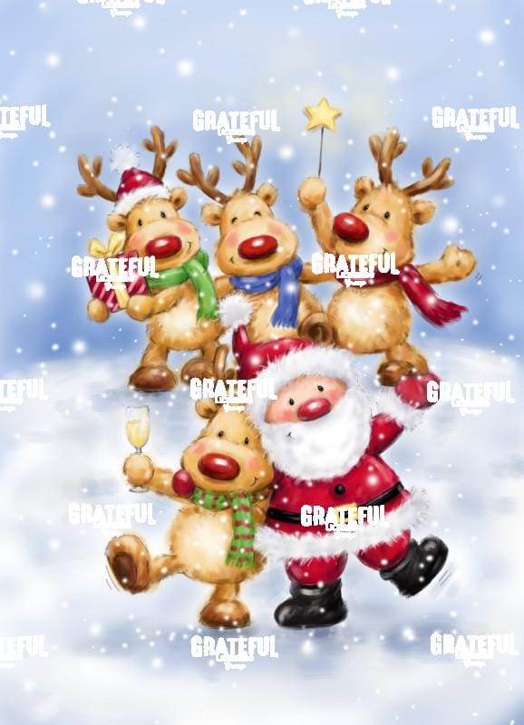 Santa with Reindeer
