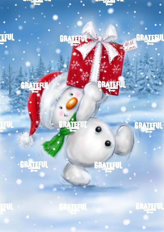Snowman with Present