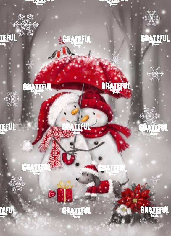Snowmen with Umbrella 4