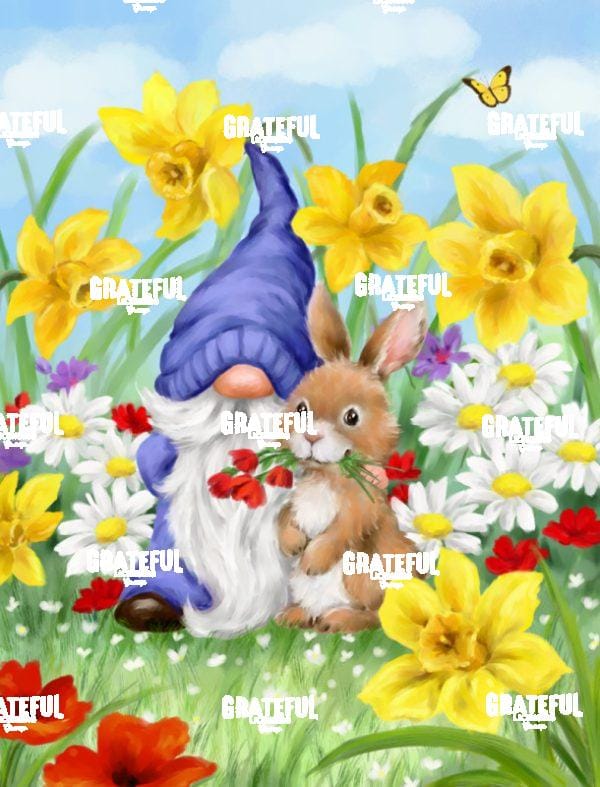 Easter Gnome & Rabbit