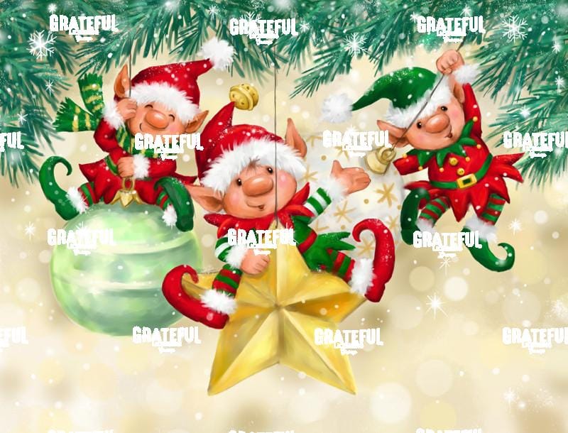 Elves on Christmas Baubles