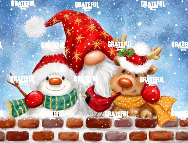 Gnome with Winter Friends