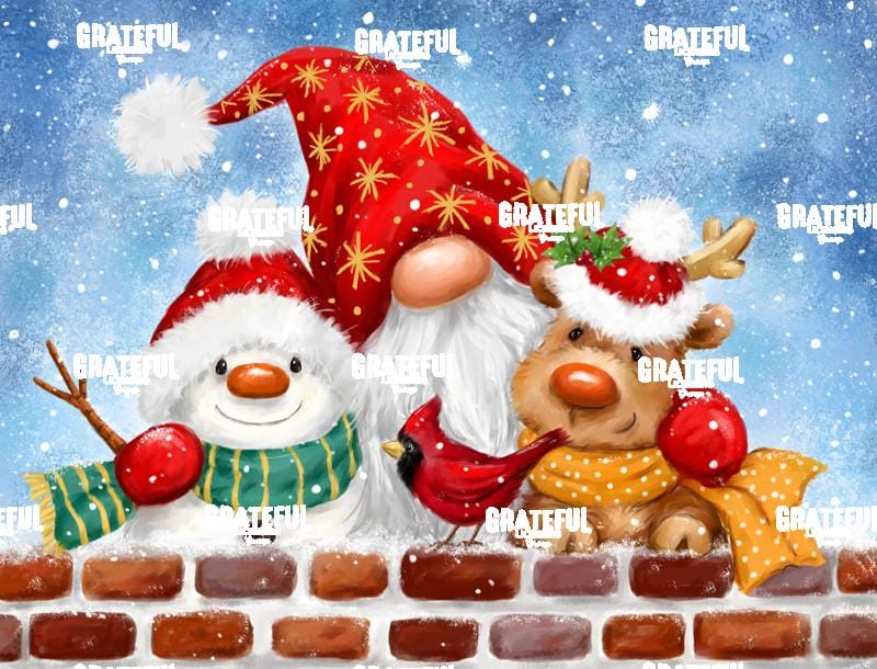 Gnome with Winter Friends