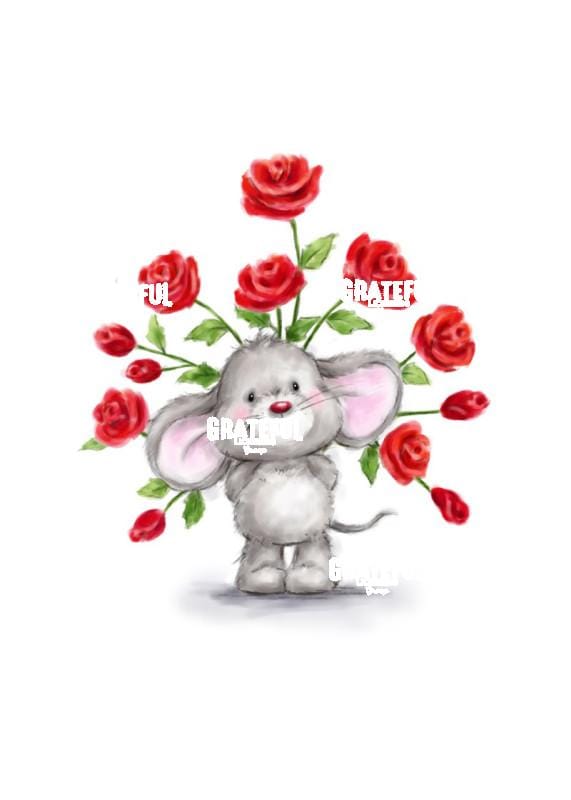 Mouse with Roses