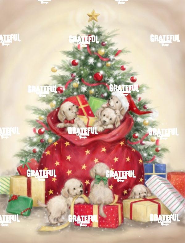 Sack of Christmas Puppies