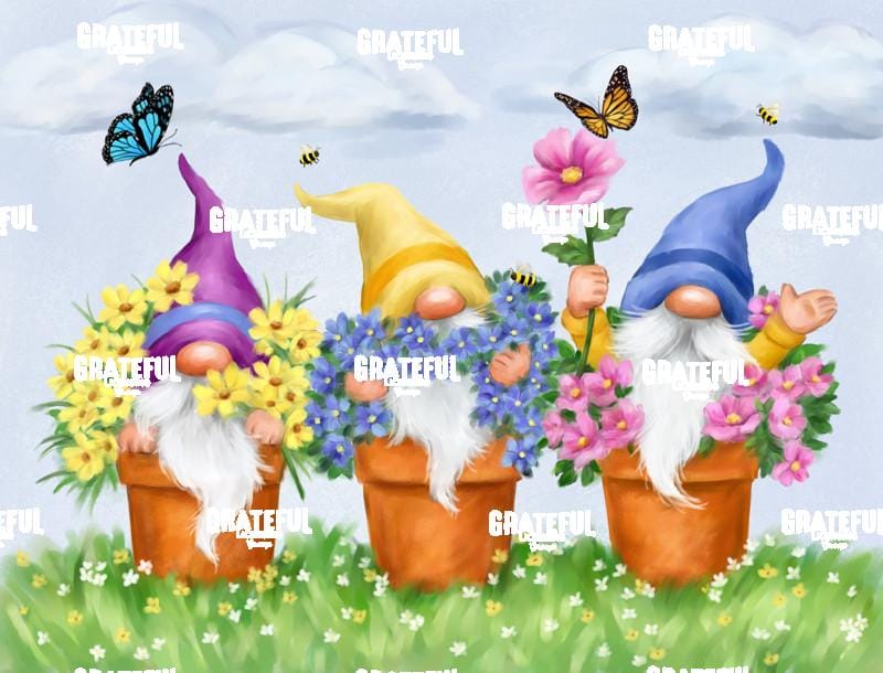 Gnomes in Flower Pots