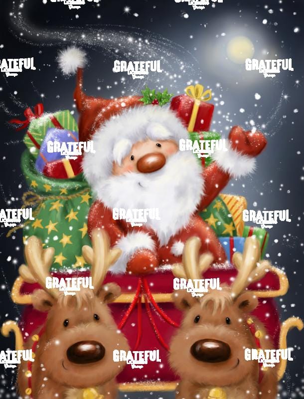 Santa Riding Sled