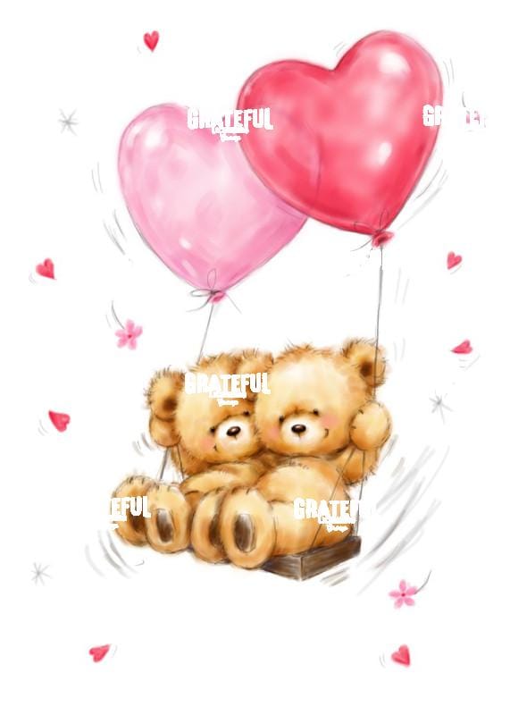 Two bears on Heart Swing