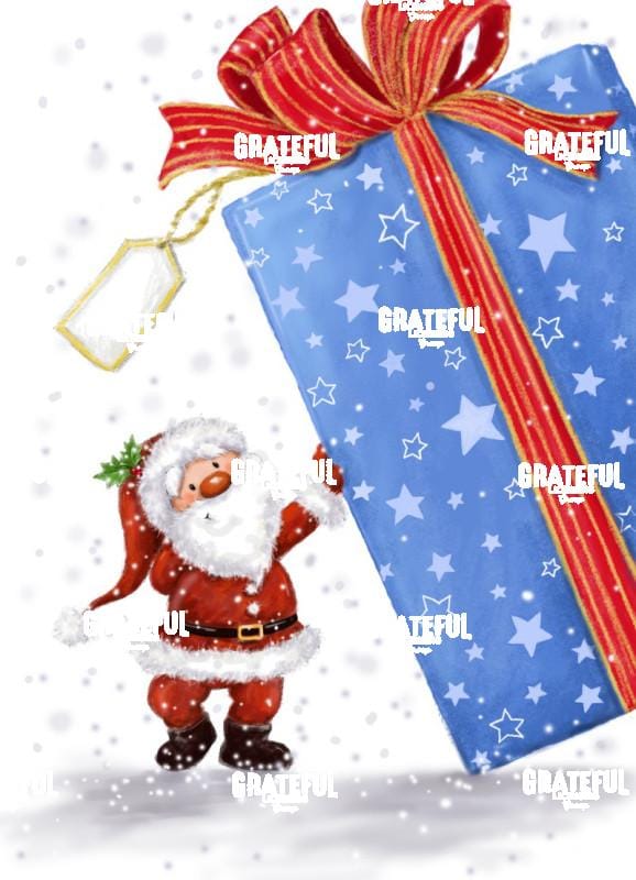 Santa with Big Present