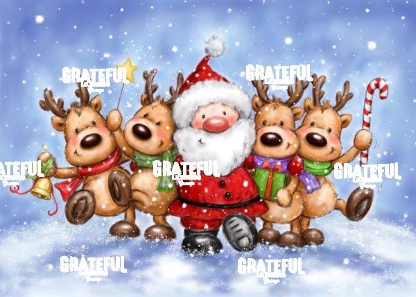 Santa with Reindeer