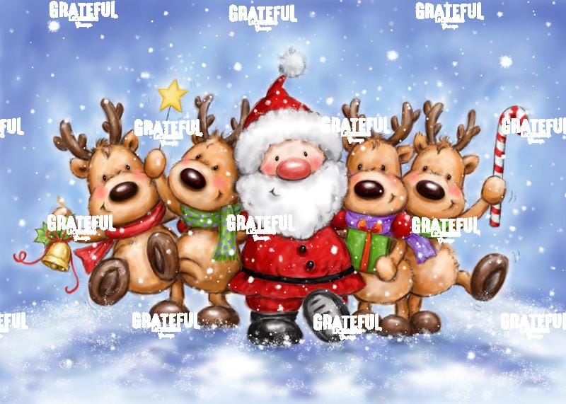 Santa with Reindeer
