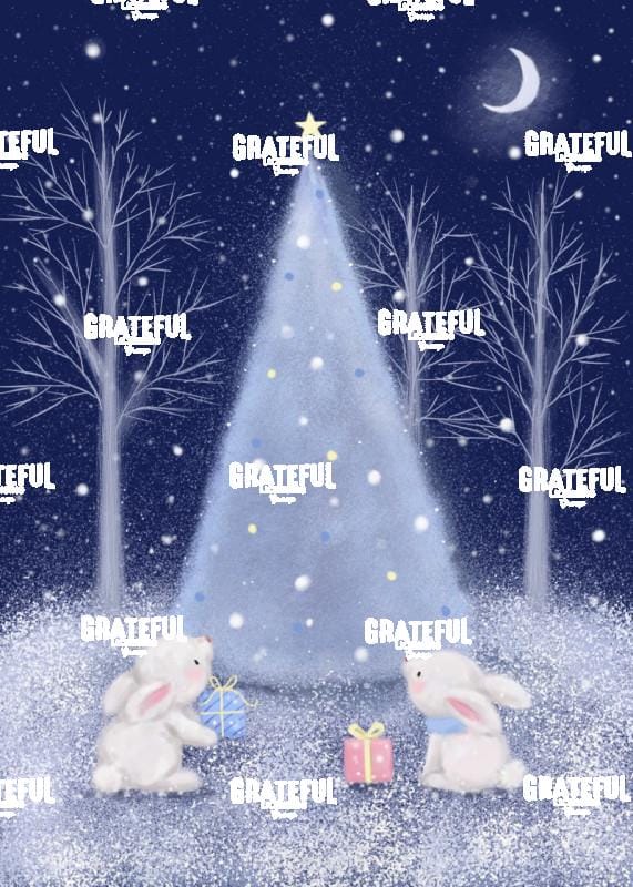 Christmas Tree with Rabbits