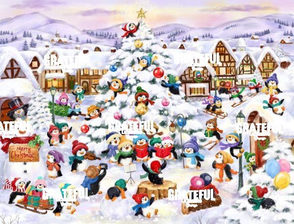 Penguins Village Scene