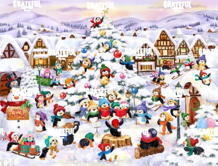 Penguins Village Scene