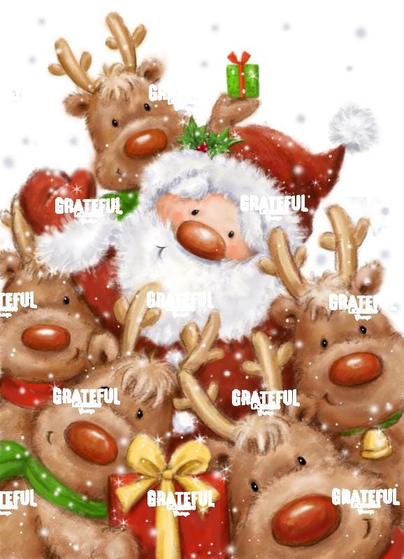 Santa and Reindeer