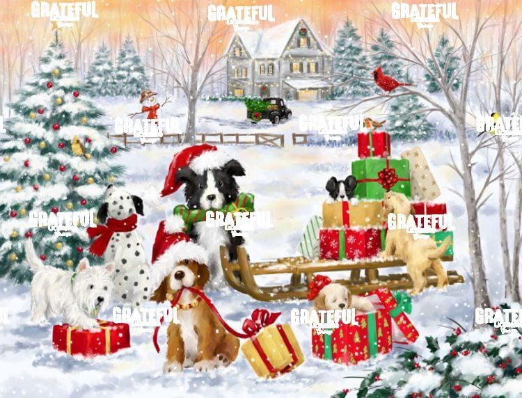 Dogs With Christmas Presents