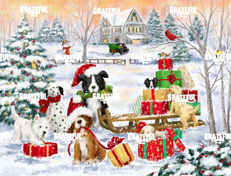Dogs With Christmas Presents