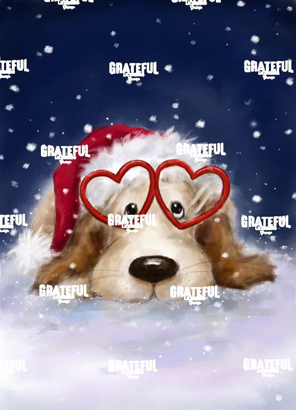 Dog with Santa's Hat