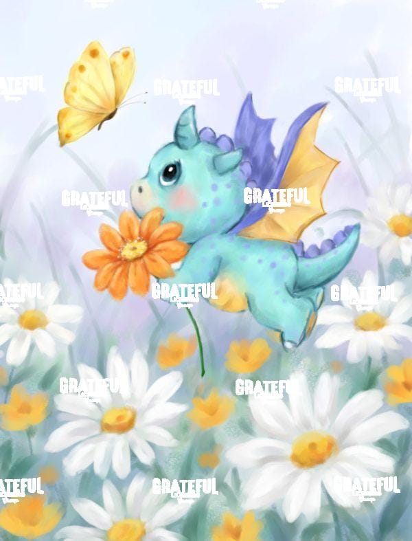 Baby Dragon and Butterfly