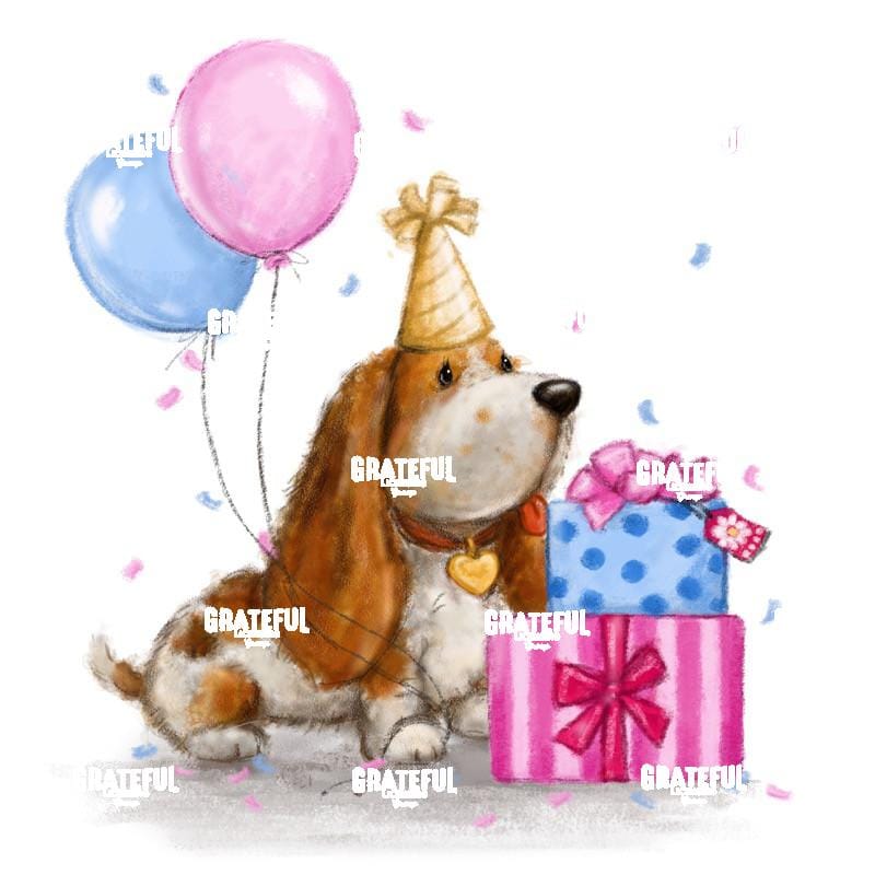 Dog with Presents