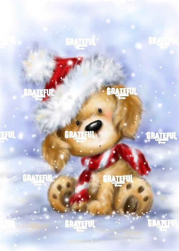 Dog with Santa's Hat