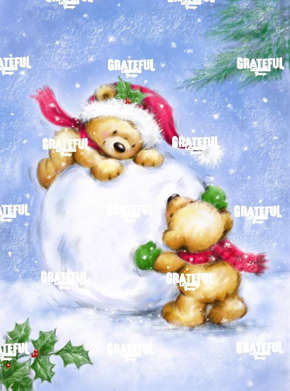 Christmas Bears and Snow Ball