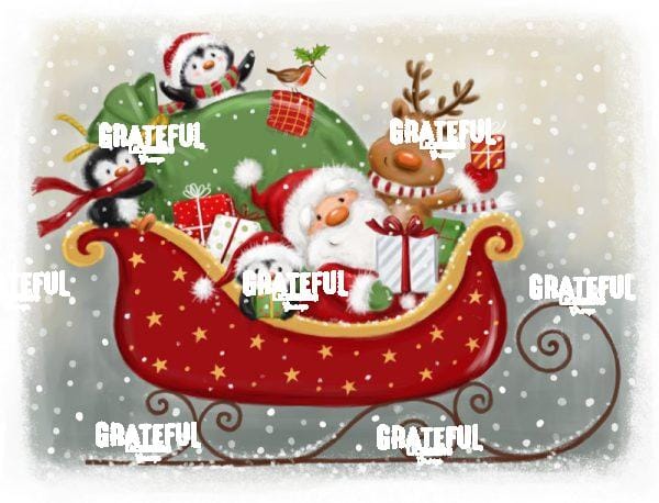 Santa & Friends on Sled