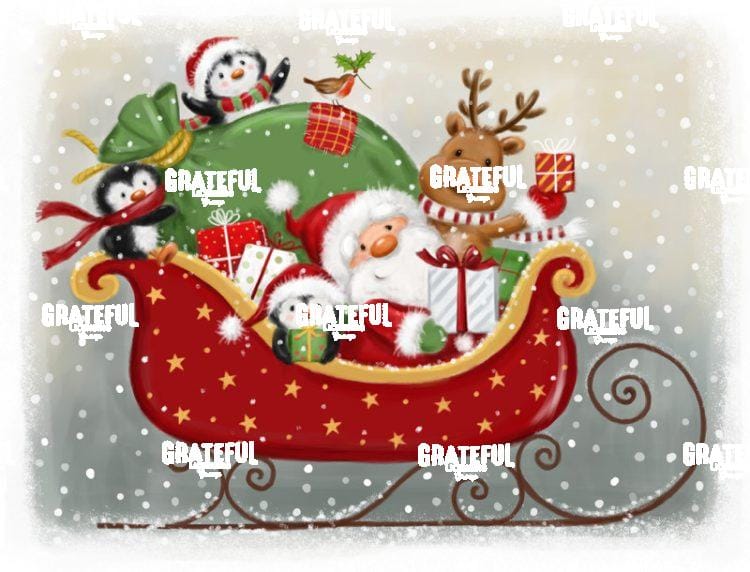 Santa & Friends on Sled