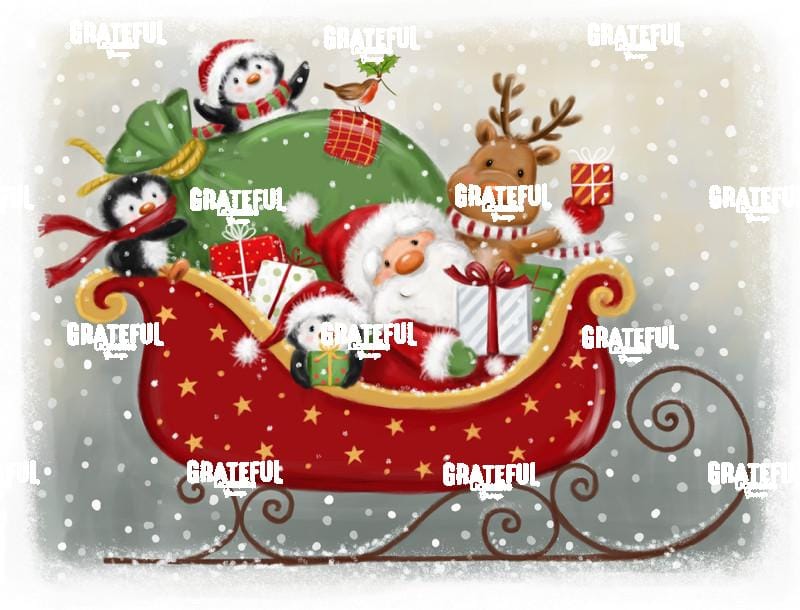 Santa & Friends on Sled