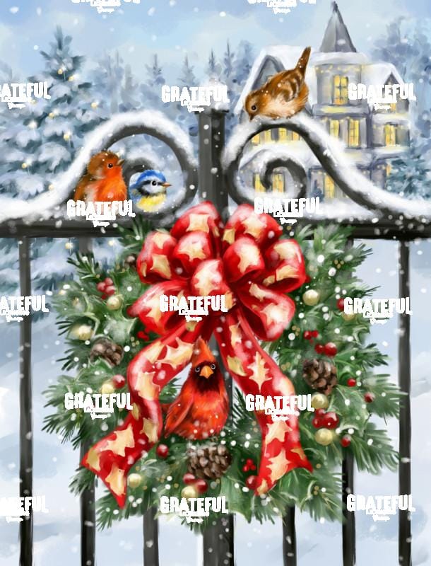 Christmas Gate with Wreath