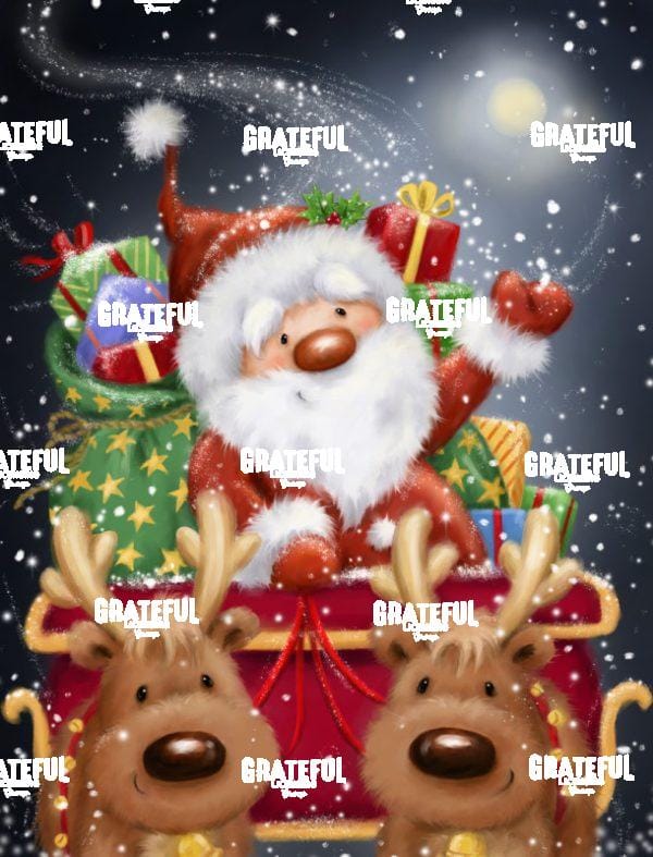 Santa Riding Sled
